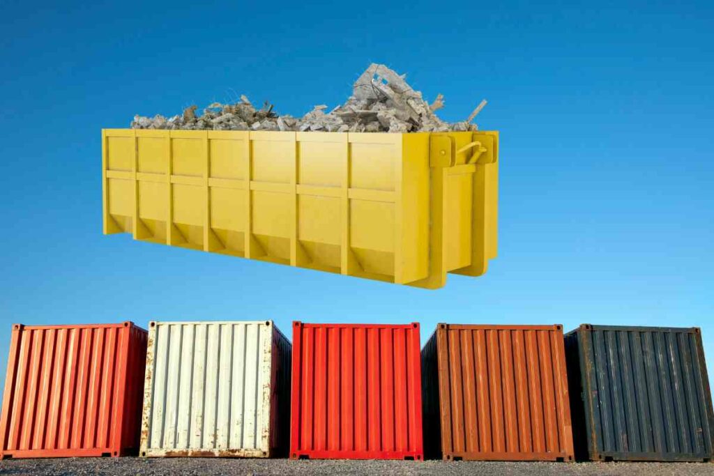 Container für Bauschutt, Abriss, Abbruch